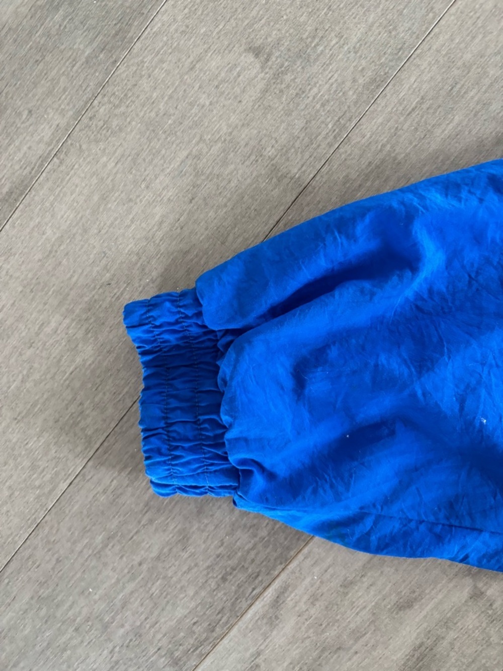 Men's Blue & White Colorblock Windbreaker Jacket or unisex - Picture 5 of 8